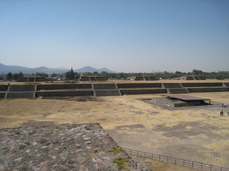 Mexico Pyramids - Mexico City 2009 0180.jpg - A trip to the Teotihuacan area of Mexico to visit the pyramids. A vast complex and a great climb to the top. This was followed by lunch in a cave, then a visit to the historical center of Mexico City. March 2009.